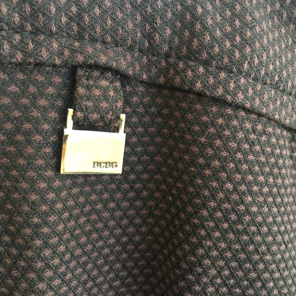 Fashionable BCBG Patterned Editor Style Pants